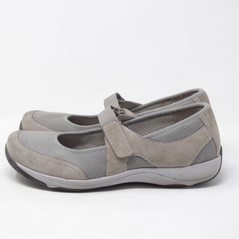 Dansko Hennie Womens Mary Jane Shoes Gray Leather Mesh Walking Flats 39 / 8.5 - Picture 5 of 10